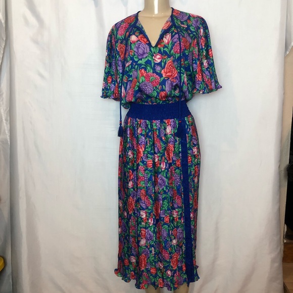 80s Vintage Diane Freis Dress - Picture 1 of 12